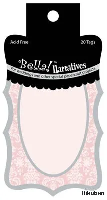 Ruby Rock-it - Wedding Narrative Tag - Pink/White Die-cuts