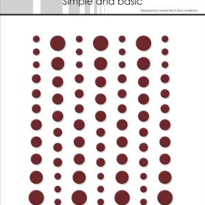 Simple and Basics - Matte Enamel Dots - Wine Red