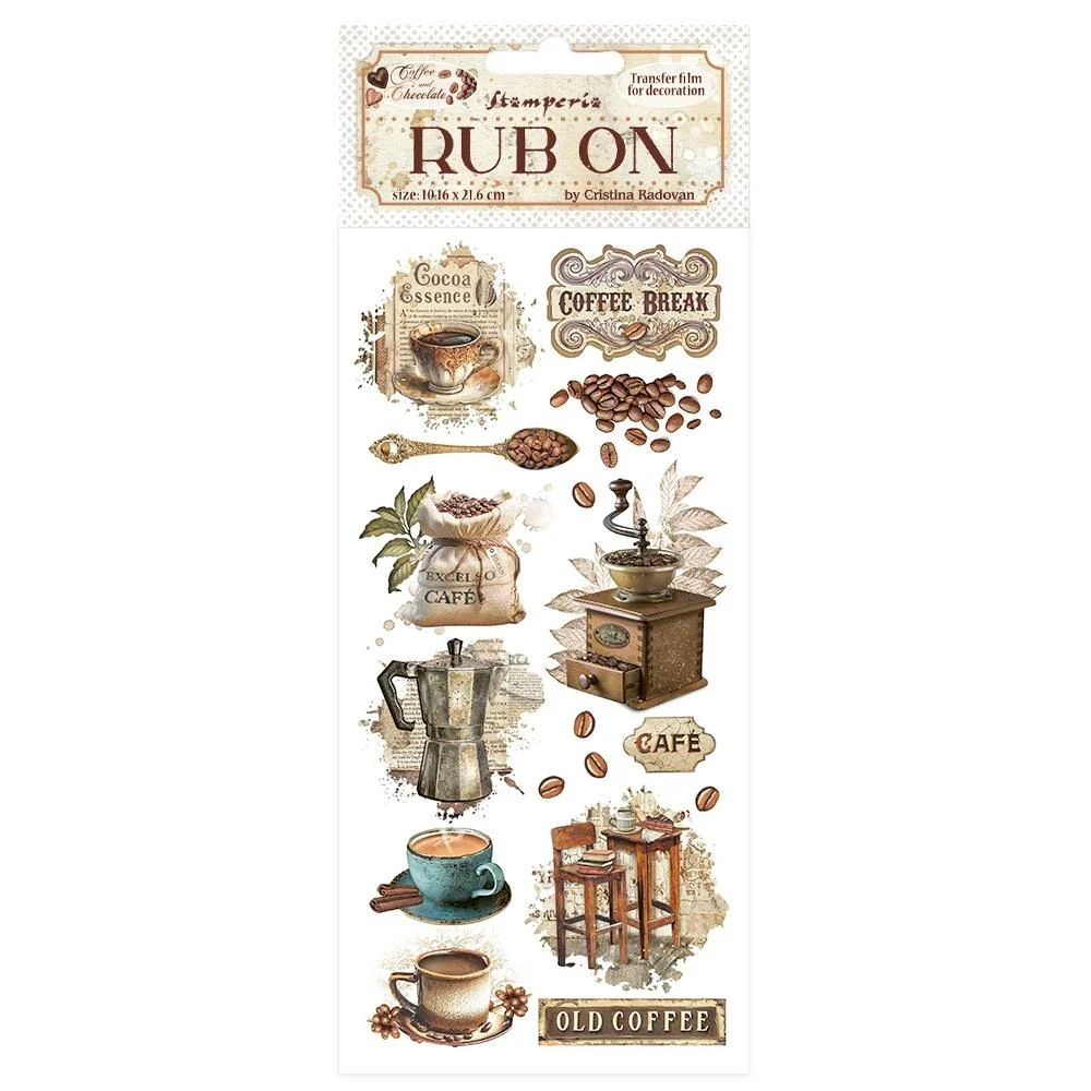 Stamperia - Rub Ons - Coffee and chocolate - Vintage Coffee Moments
