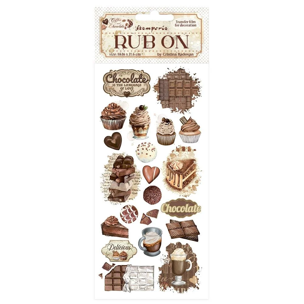 Stamperia - Rub Ons - Coffee and chocolate - Vintage Sweet Moments
