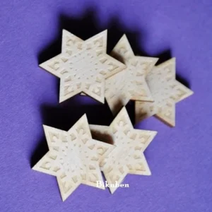 Wycinanka - Plywood - Buttons Bagdes - Stars 3