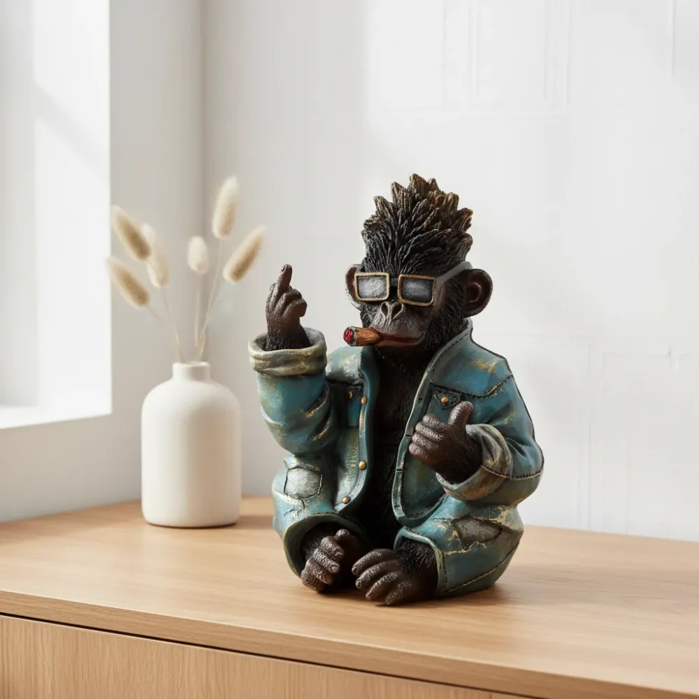 Rockeape figur blå/svart