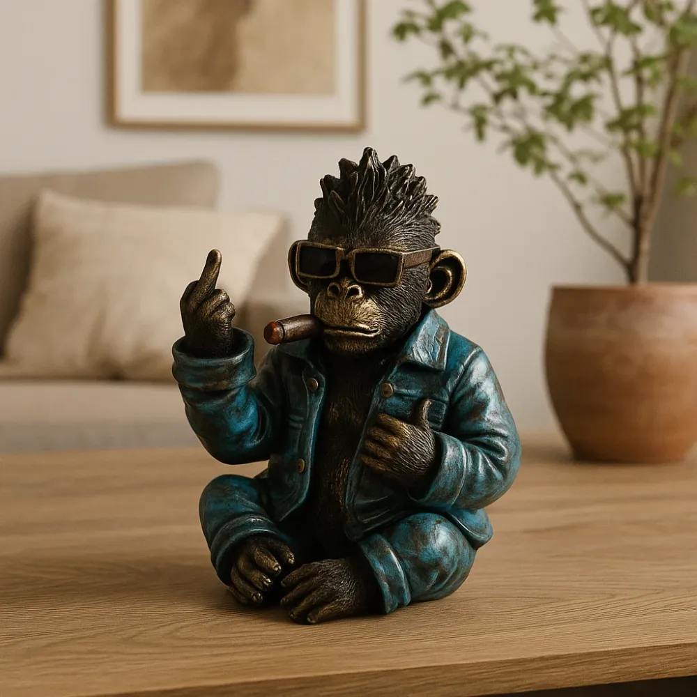 Rockeape figur blå/svart