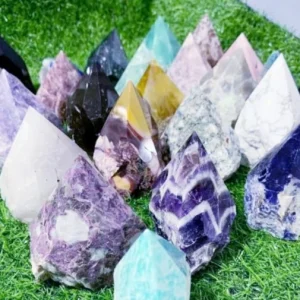 Krystallbutikkens Raw Tower Point Stone Collection 2021, 4 pack - 200gram stk. (valgfri stentype)