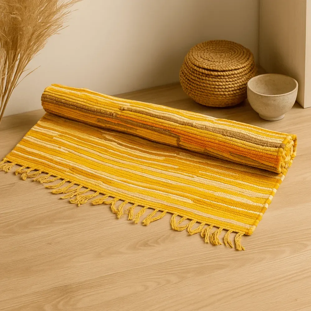 Ragteppe 150x90cm – Sunrise Orange