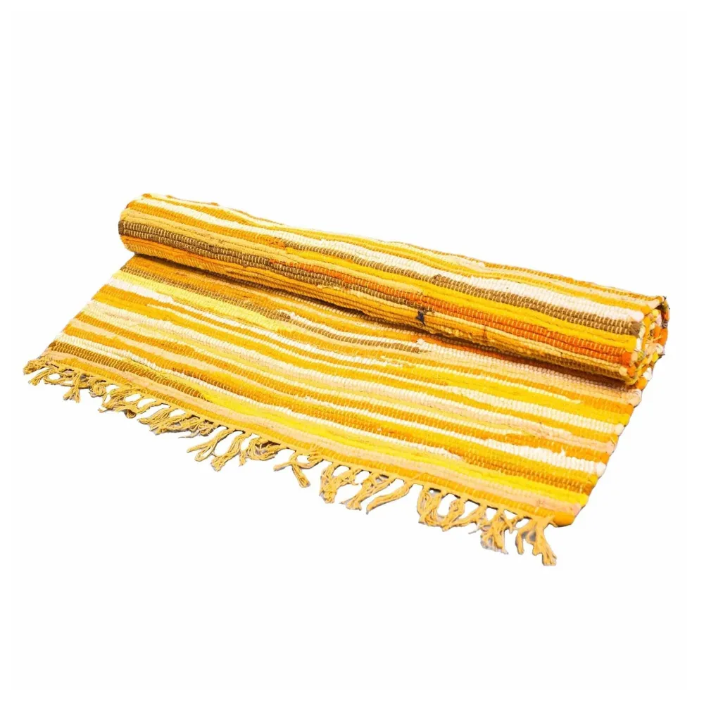 Ragteppe 150x90cm – Sunrise Orange
