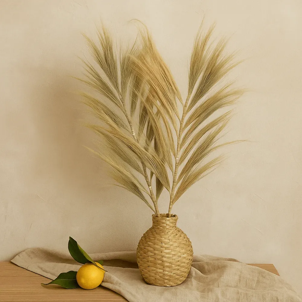 Tørket Rayunggress Blond 1.6m Sett med 3