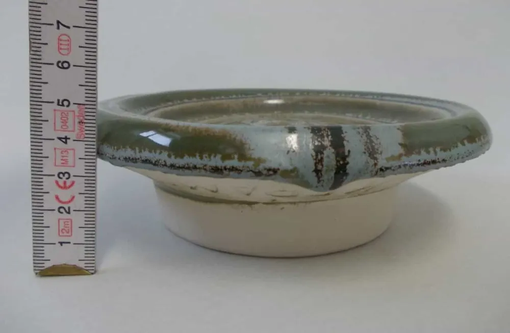 Rengjøringslokkskålfliser Design Green flammet rundt 15 cm