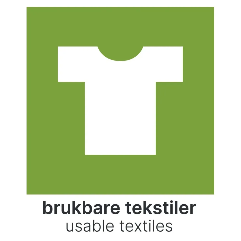 Etikett Brukbare tekstiler 15x18cm