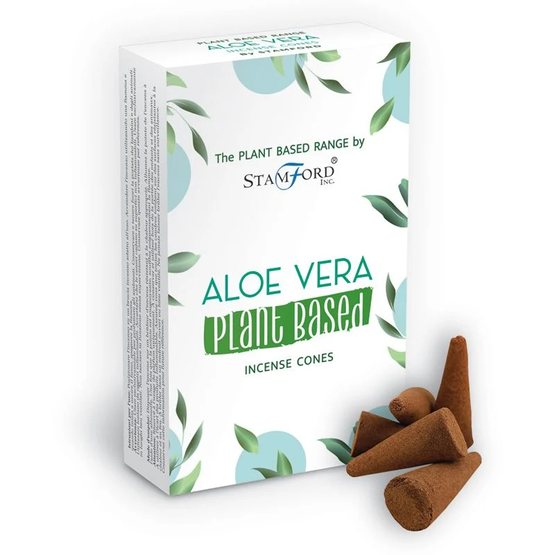 Plantebaserte røkelseskjegler – Aloe Vera 12-pakning