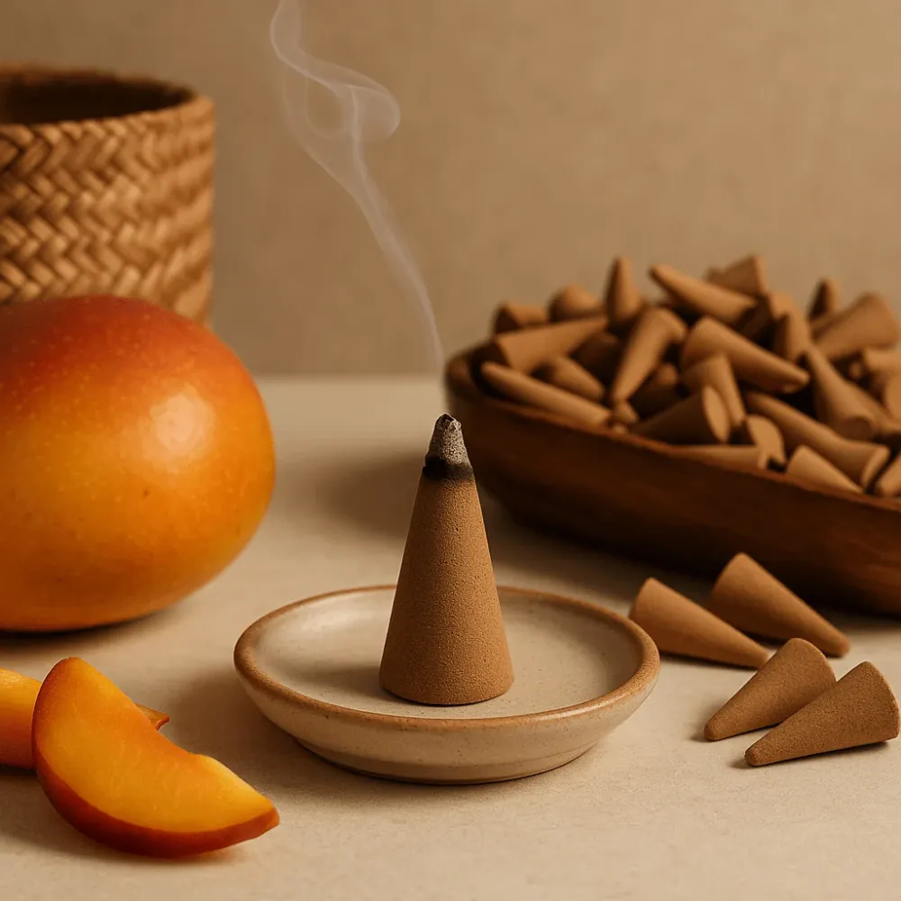 Røkelseskjegler Fersken Mango 850 stk