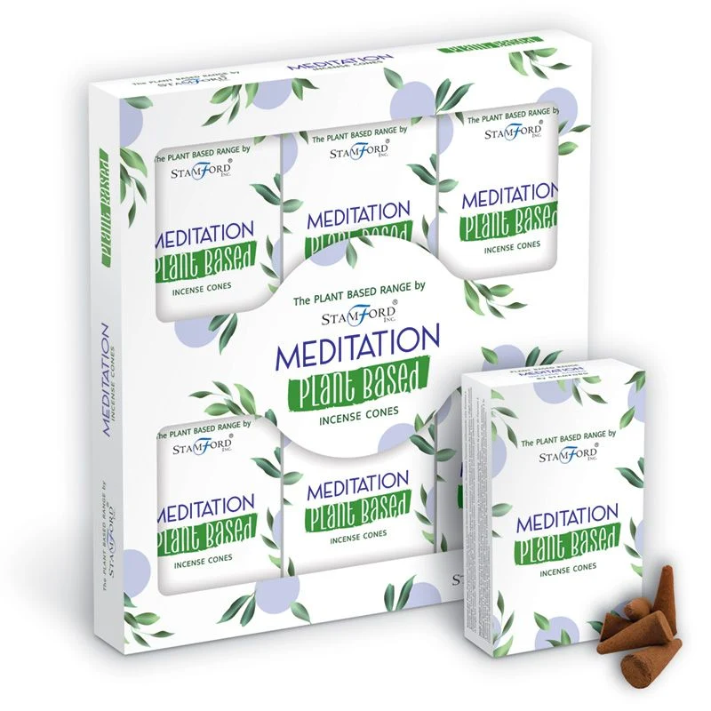 Røkelseskjegler Meditasjon Plantebasert, 12 Pakke Stamford