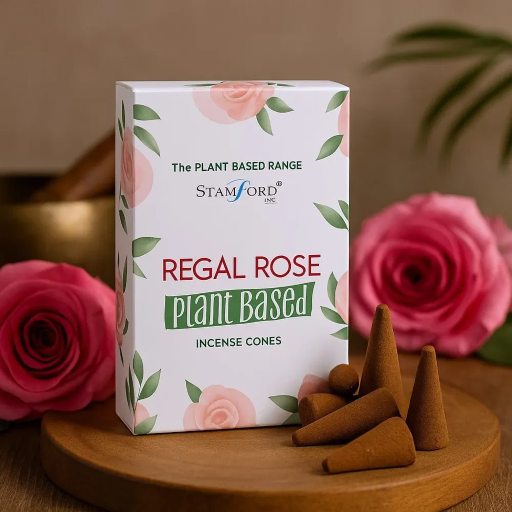 Røkelseskjegler Regal Rose Plantebasert 12 kjegler