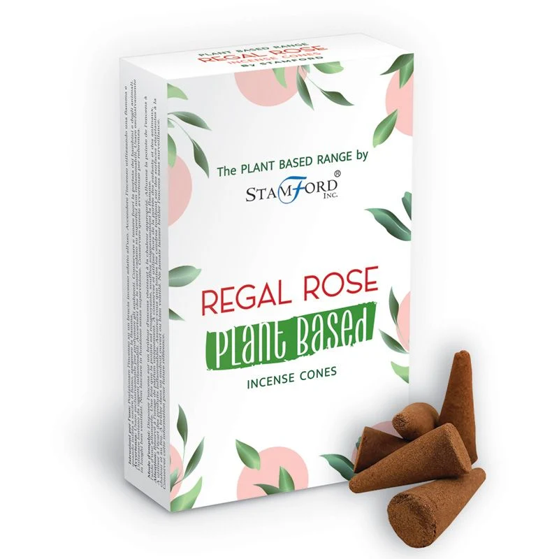 Røkelseskjegler Regal Rose Plantebasert 12 kjegler