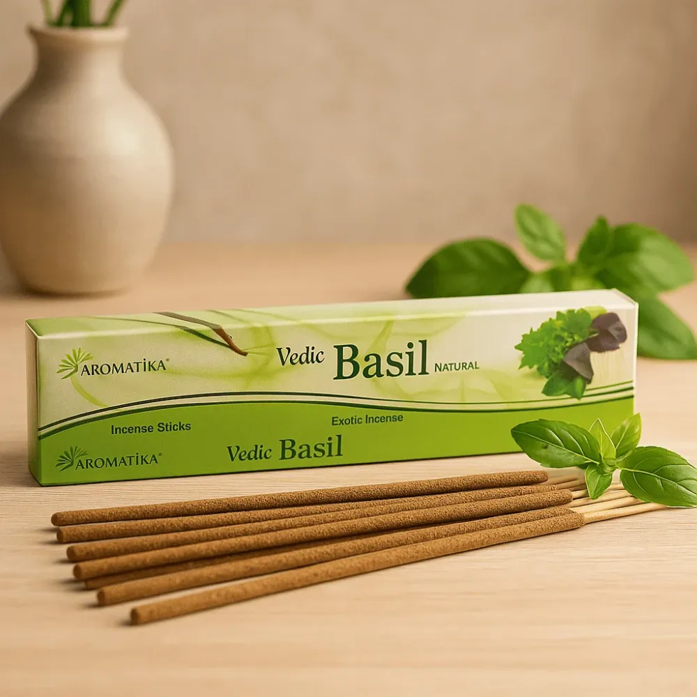 Basilikum Røkelsespinner Vedic Masala 12 stk