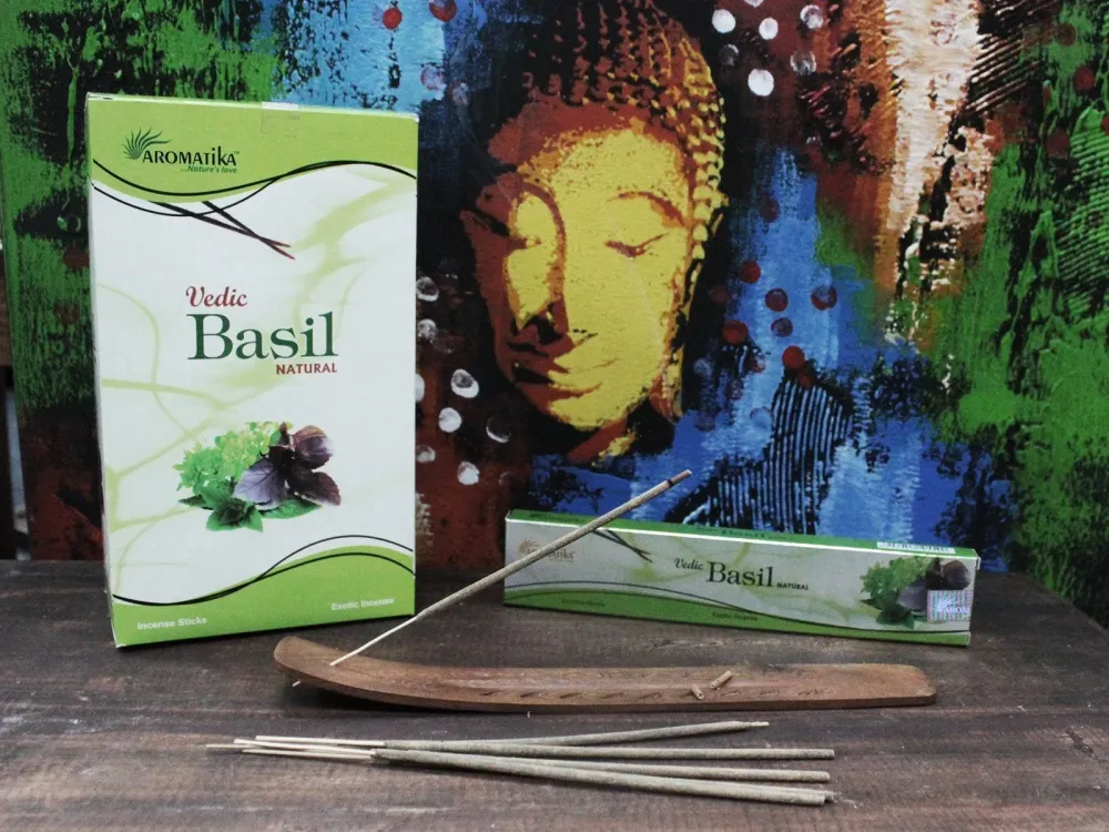 Basilikum Røkelsespinner Vedic Masala 12 stk