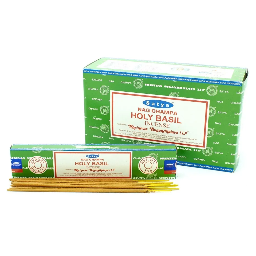 Holy Basil Røkelsespinner 15g Satya