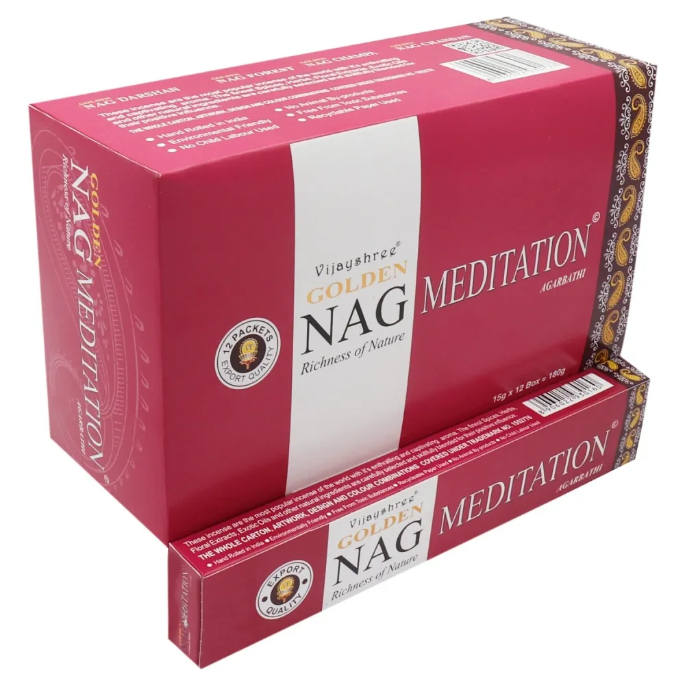 Meditasjonsrøkelse 15g Golden Nag