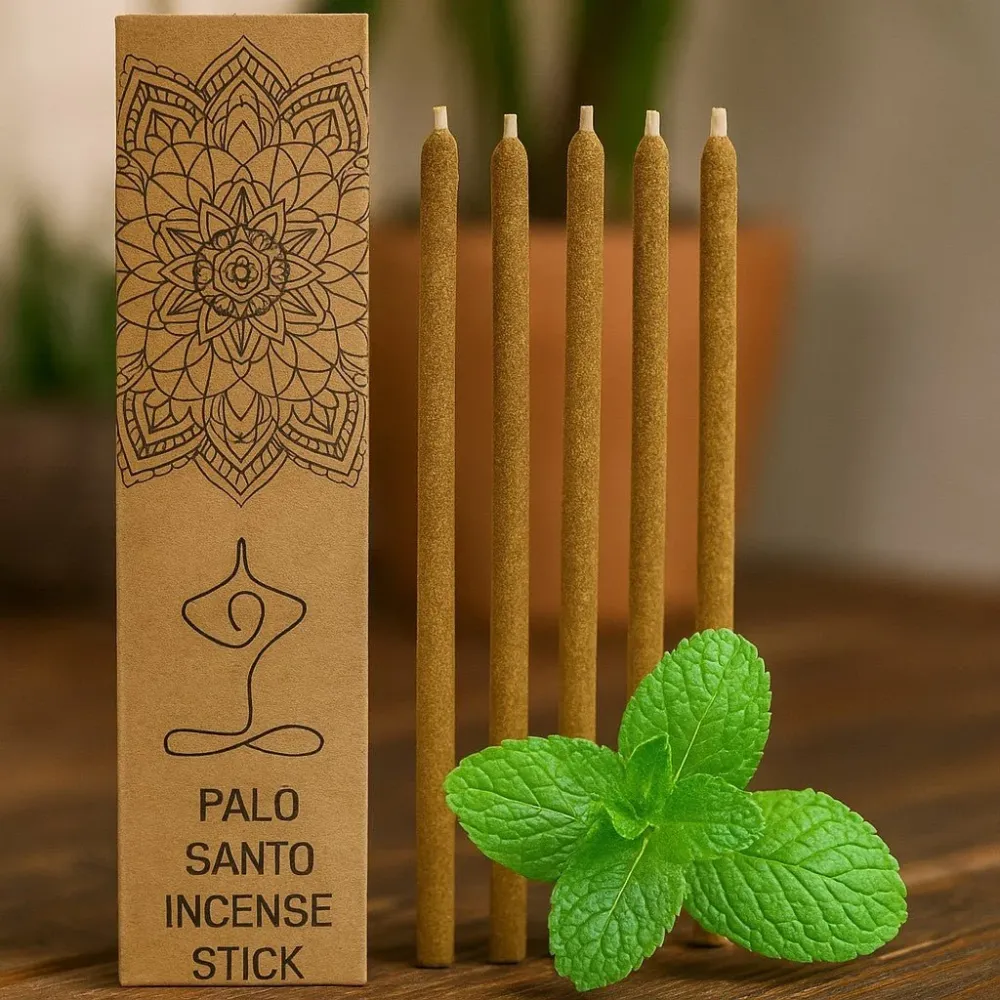 Palo Santo Røkelsespinner Mynte Store 4-pakning