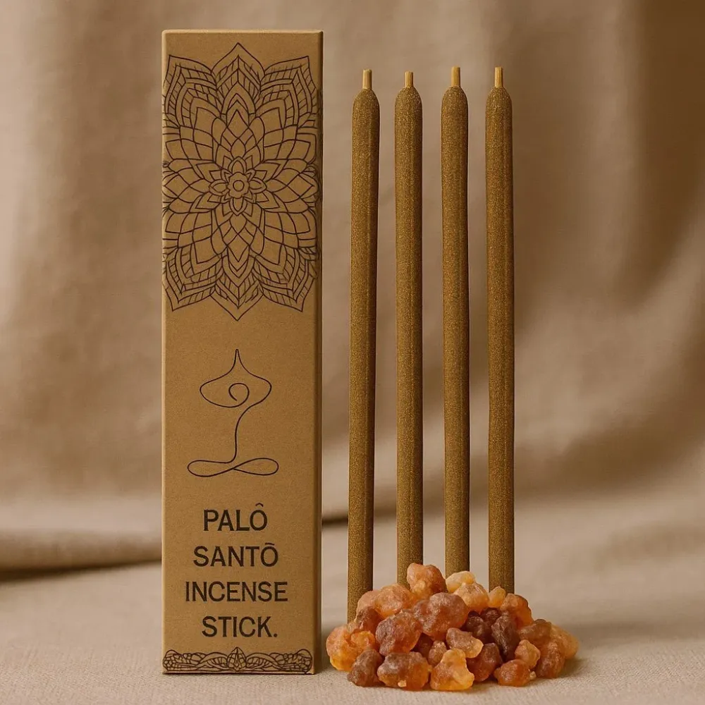 Palo Santo Røkelsespinner Myrra Store 4-pakning