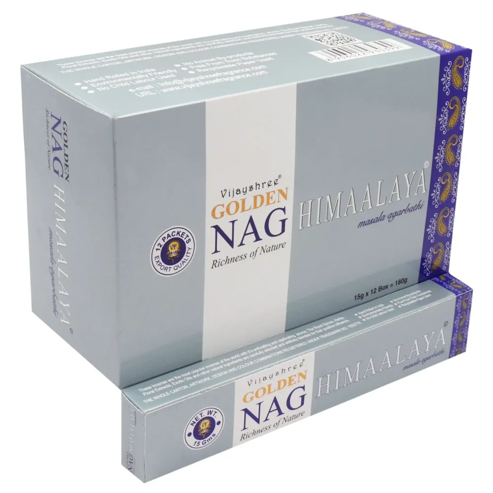 Røkelse Golden Nag 15g – Himalaya