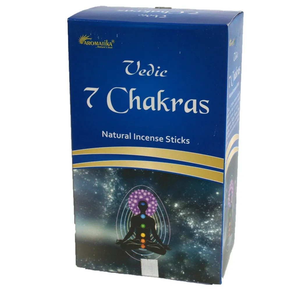 Røkelsespinner 7 Chakraer Veda 12 Pinner
