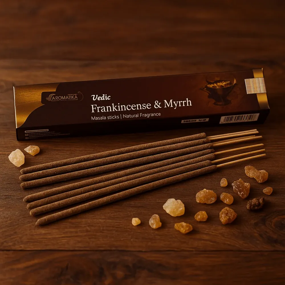 Røkelsespinner med frankincense og myrra, 12 stk