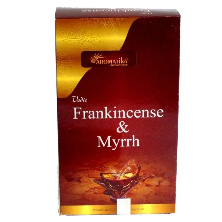 Røkelsespinner med frankincense og myrra, 12 stk