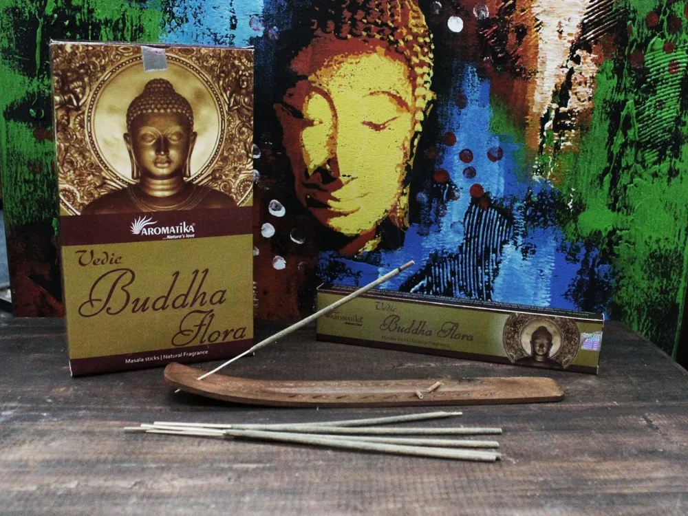 Røkelsespinner Vedic Masala Buddha Flora, 12 pinner