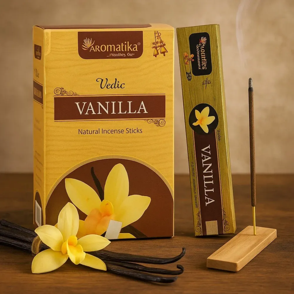 Vanilje Røkelsespinner 12 stk Aromatika