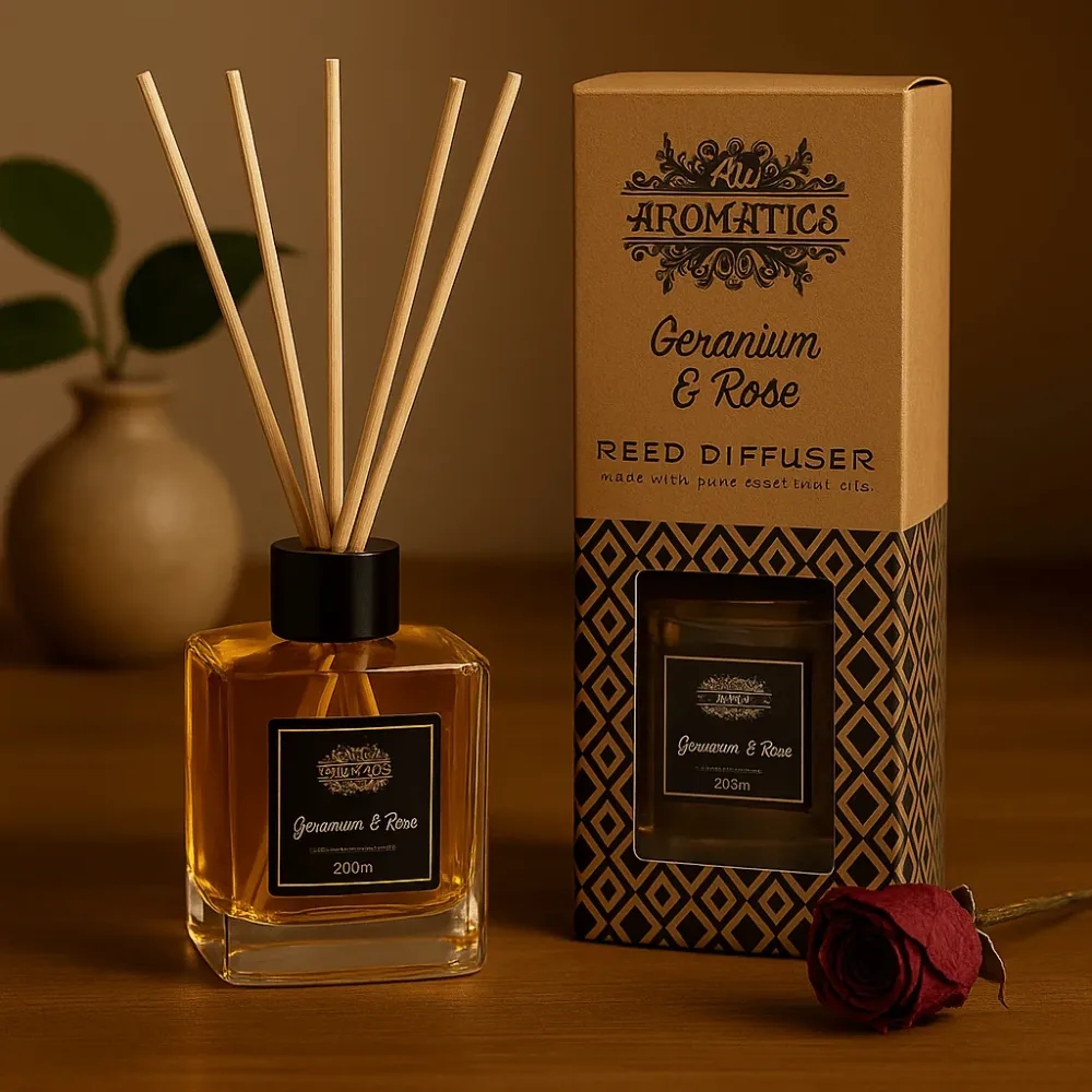 Geranium Rose Eterisk Olje Reddiffuser 200ml