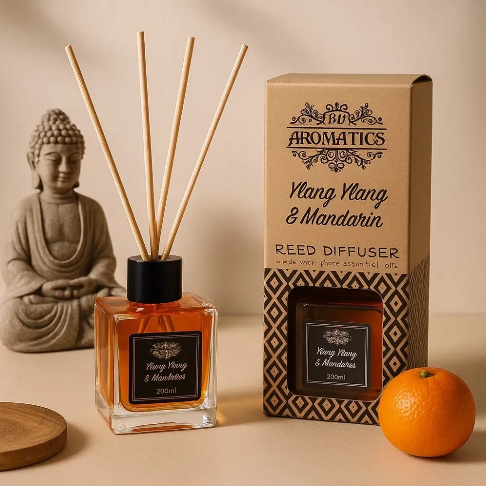 Reed Diffuser Ylang Ylang og Mandarin Eterisk Olje