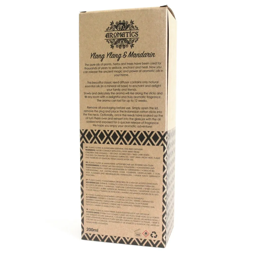 Reed Diffuser Ylang Ylang og Mandarin Eterisk Olje