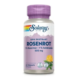Solaray GPH Super Rosenrot 500 mg 60 kapsler – Fysisk og Mentalt Overskudd