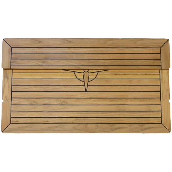 Bordplate i teak sammenleggbar med stjerne, 100x70/35 cm - 22 mm