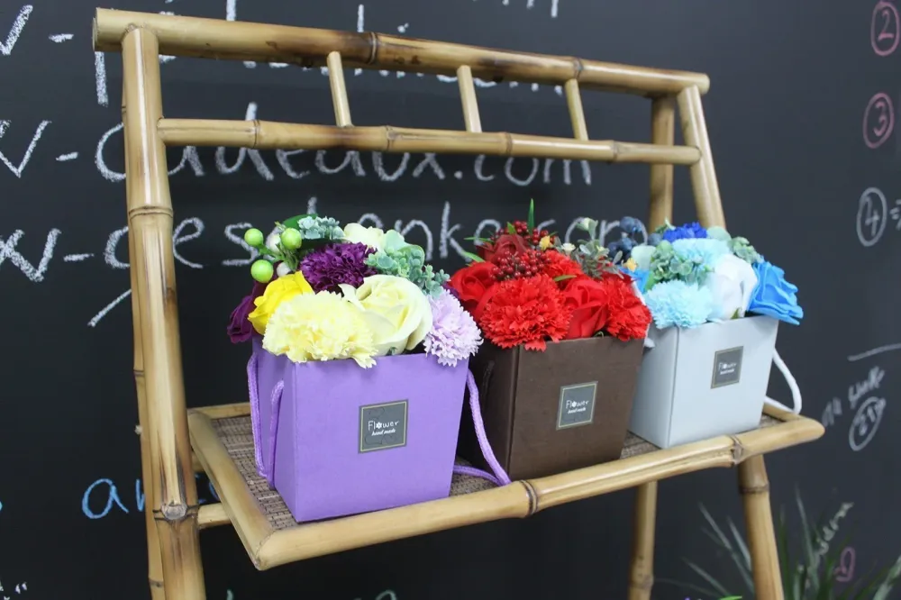 Såpeblomstbukett, lilla