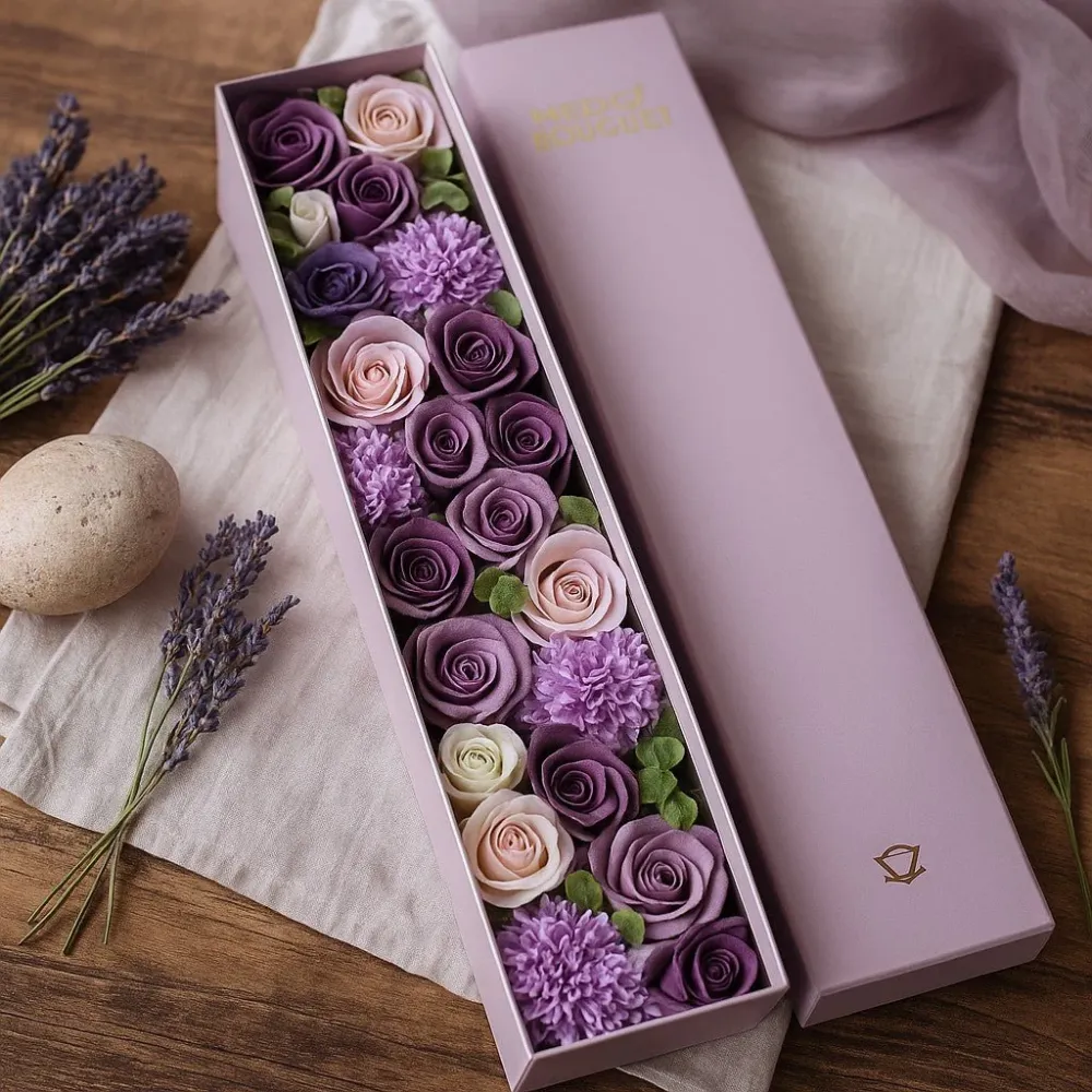 Såpeblomster Ekstra Lange Lavendel Rose og Nellik