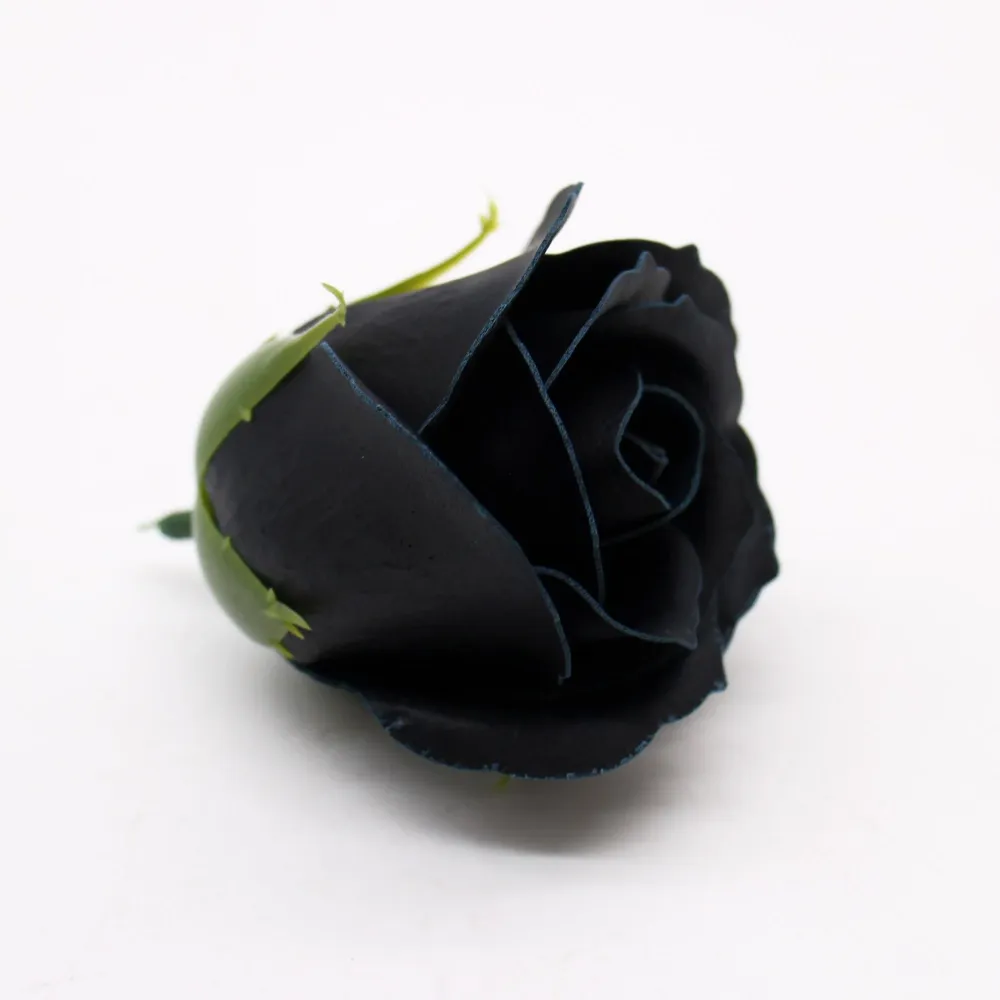 Såpeblomster Medium Rose Svart Hvit Kant 10-pakning