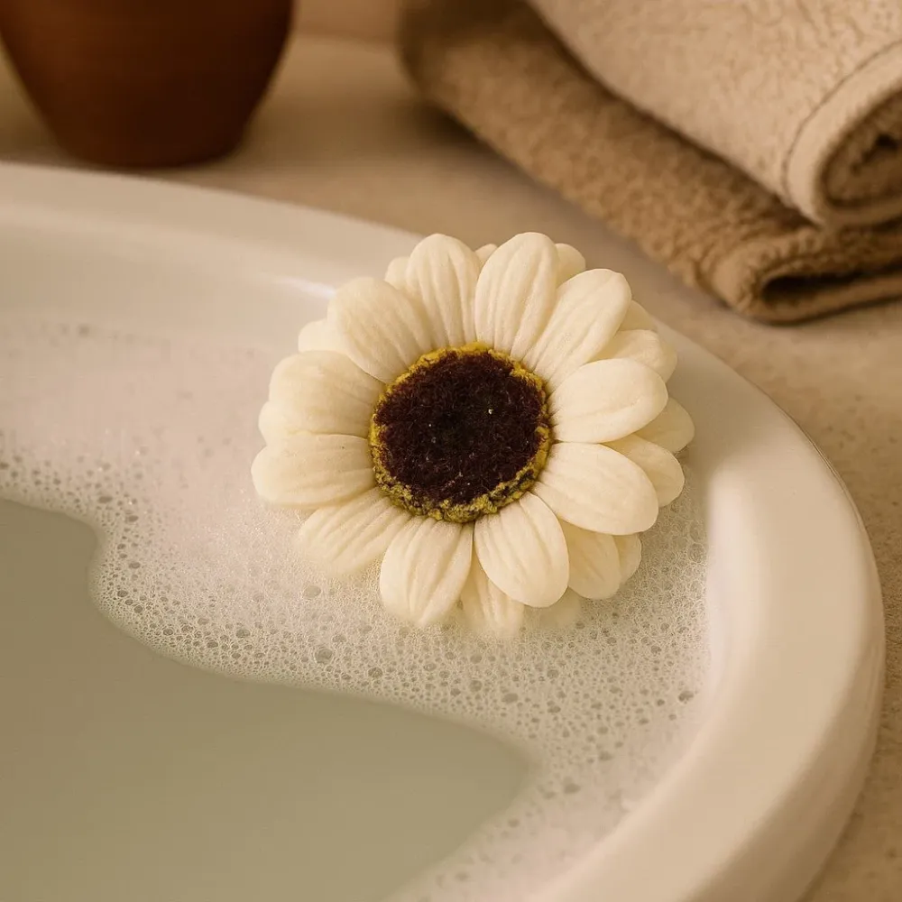 Såpeblomster Små Solsikke Elfenben Sett med 10