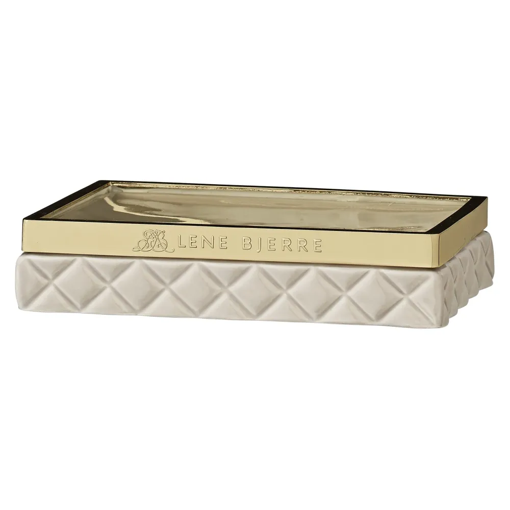 Portia såpeskål H3xB10 cm. brun sand