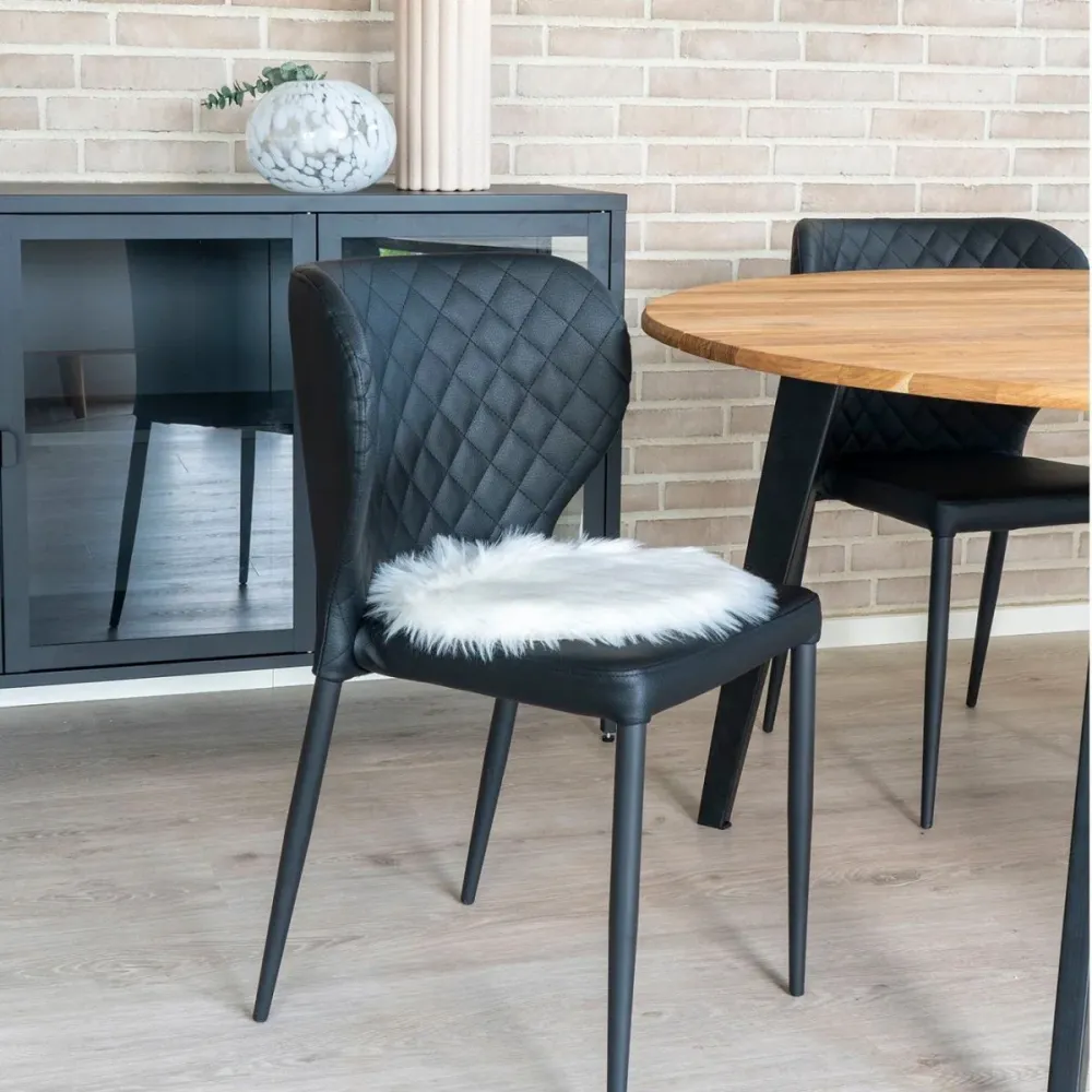 Sitteunderlag hvit ø35 cm