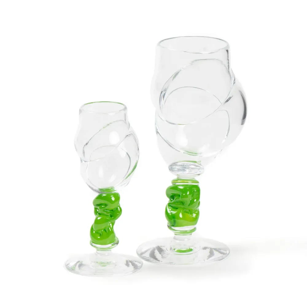 Bubbeldance Schnapps Glass Grønn