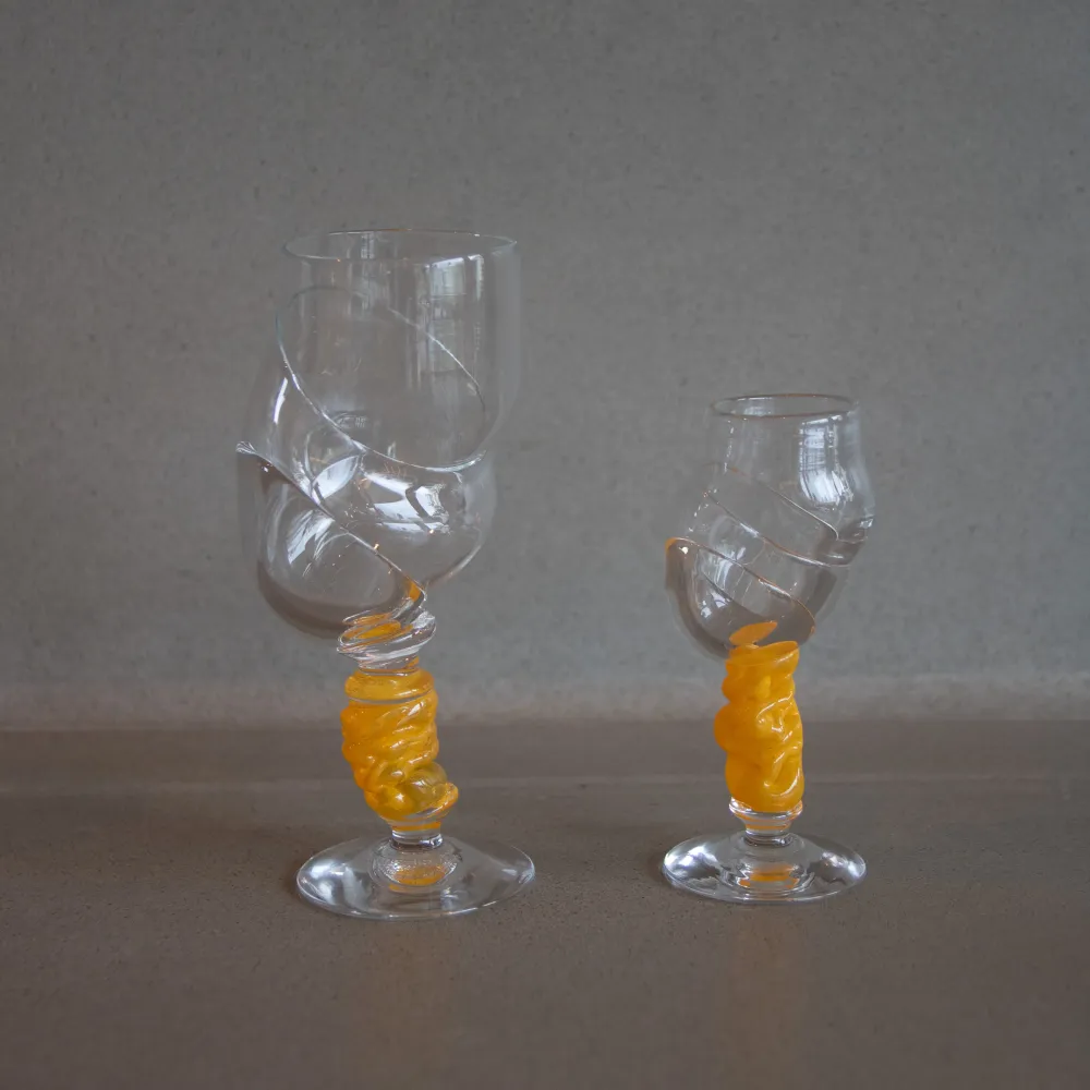 Bubbeldance Schnapps Glass Gul