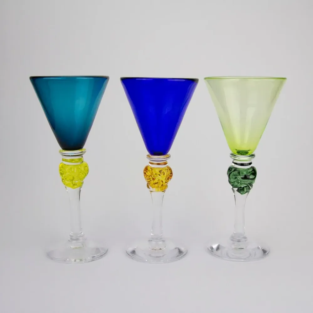 Drammeglass Gulgrønn