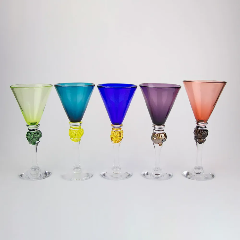 Drammeglass Gulgrønn
