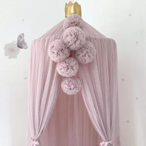 Spinkie baby pom pom girlander pale rose