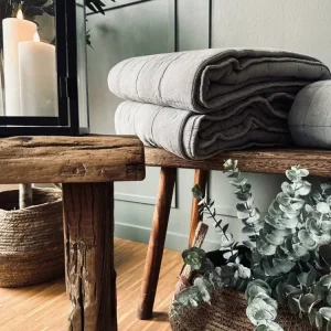 Sengeteppe STONE-WASHED Quilt – Nordic grey