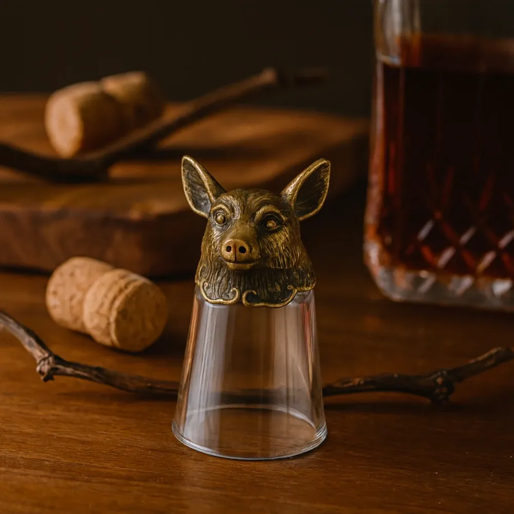 Kinesiske dyrekretsens dyre shotglass, 25 ml, sett med 12 deler