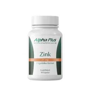 Alpha Plus Sink 25 mg – Immunforsvar og Hudhelse (90 kapsler)