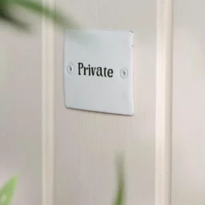 Skilt emalje Private